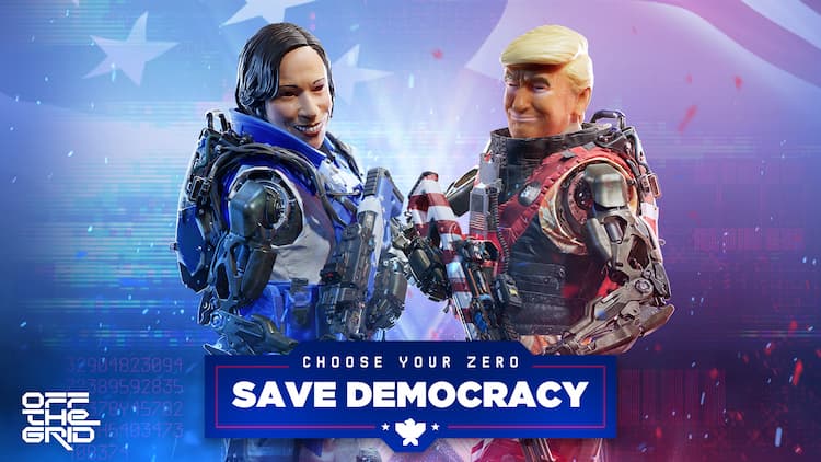Off The Grid introduces new character skins inspired by presidential candidates Donald Trump and Kamala Harris.