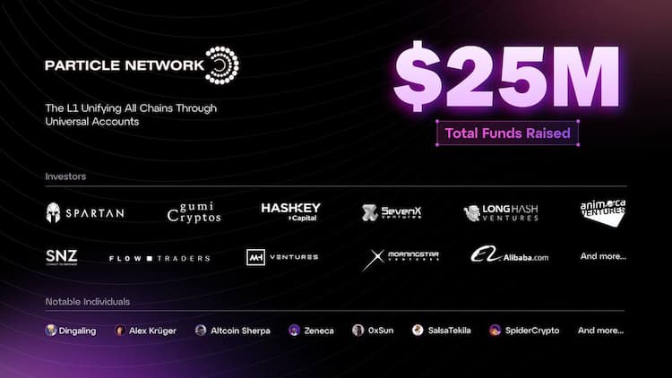 Particle Network raises $15M in a Series A funding round backed by The Spartan Group, gumi Cryptos, Morningstar Ventures, and others.