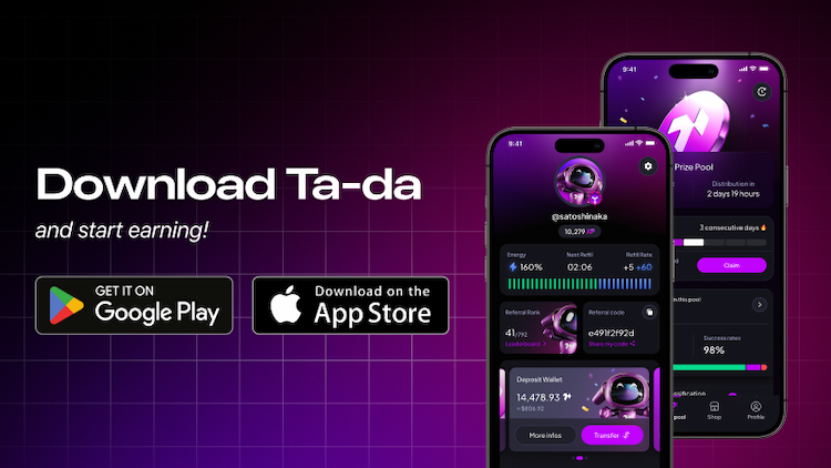 Ta-da app launches on the Apple Store and Google Play Store.