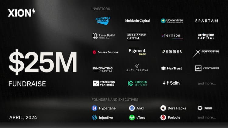 XION closes a $25M Series A funding round, including Animoca Brands, Multicoin, and Morningstar Ventures