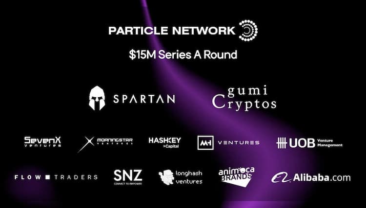 Particle Network raises $15M in a Series A funding round led by Spartan Group and Gumi Capital with participation from HashKey Capital, Morningstar Ventures and others.