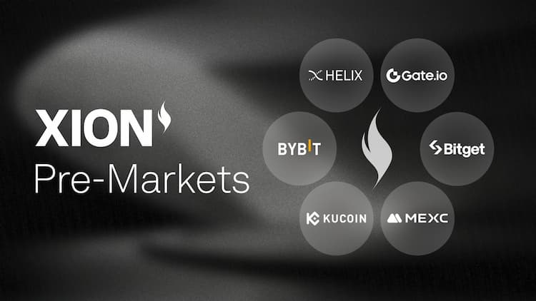 XION lists for pre-market trading on major exchanges, including Bybit, Bitget, Gate.io, KuCoin, Helix, and MEXC.